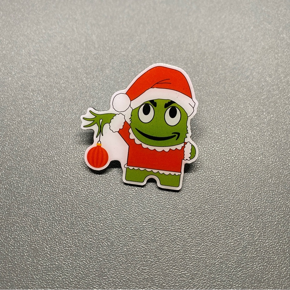 Amazon Employee Peccy Pin Collectible Festive Christmas Santa Outfit Grinch Fun